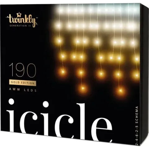 Twinkly ijsspegelverlichting met app 5 m met 190 LED lampjes warm / koud wit