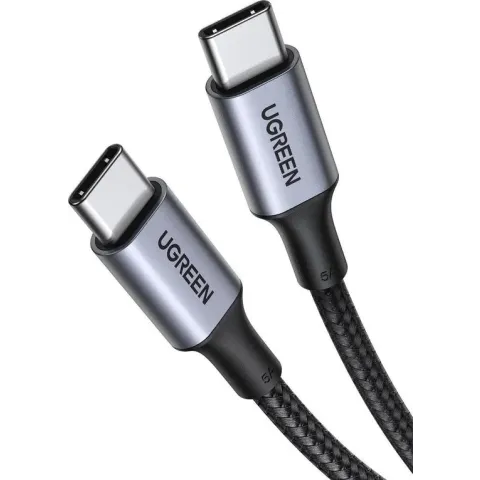 UGREEN USB C naar USB C Kabel 100W PD, USB Type C Nylon Snel Opladen Data Kabel Compatibel met iPad Pro 2020, MacBook Air 2020/2019, OnePlus 8/ 7Pro, Google Pixel 4/3 enz. (2M)