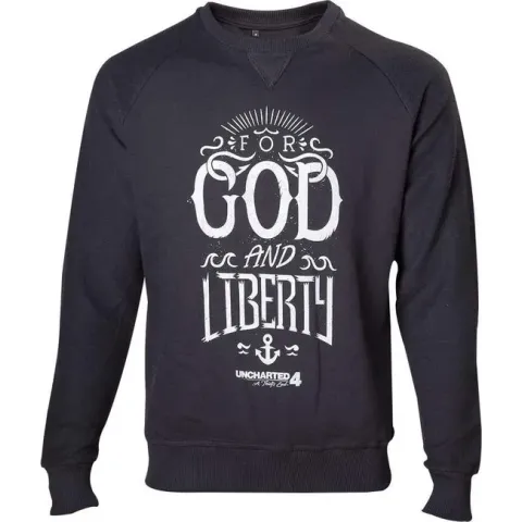 Uncharted 4 - For God and Liberty mens crewneck sweater - S