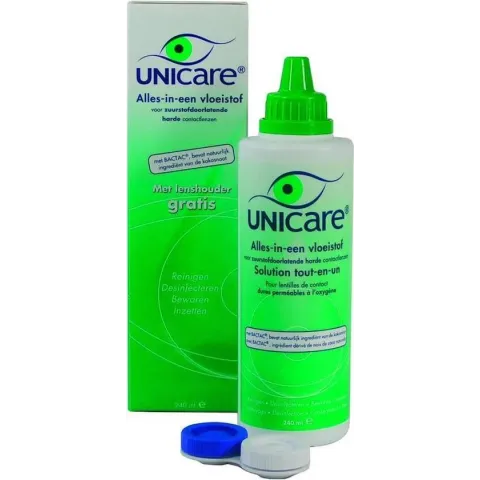 Unicare Alles-In-Eén Lenzenvloeistof Harde Lenzen - 240 ml - Lenzenvloeistof