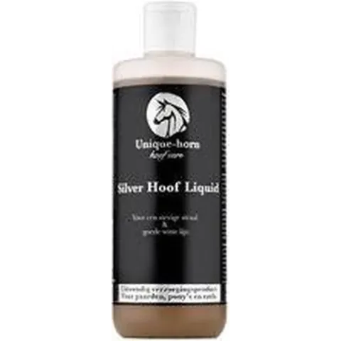 Unique-Horn Silver Hoof Liquid - Hoefverzorging - 250ML - Vloeistof - Effectief tegen ongezonde en zwakke stralen en witte lijnen.