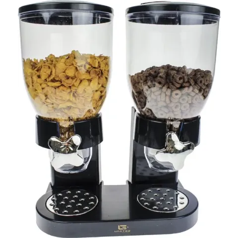 United Entertainment - Cornflakes Dispenser - 2 Dispensers - 41 x 32,5 x 19 cm - Zwart