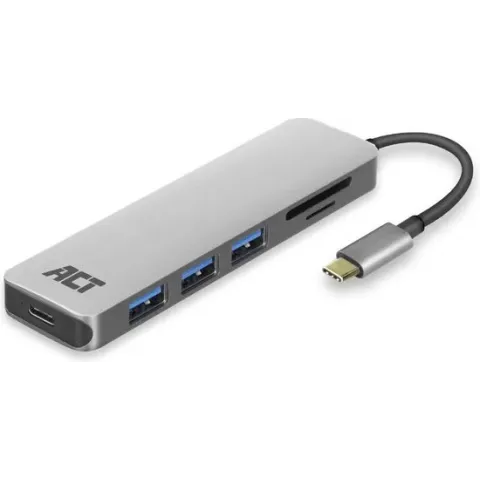 USB-C Hub met kaartlezer en PD Pass-Through poort -AC7050