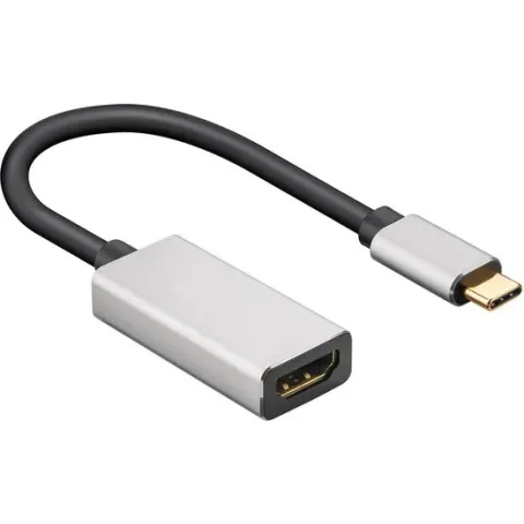USB-C naar HDMI adapter - DP 1.3 / HDMI 2.1 / DP Alt Mode (8K 30Hz) / zwart - 0,15 meter