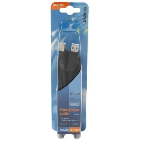 USB kabel 2.0 A(M)-B(M) 2,0m