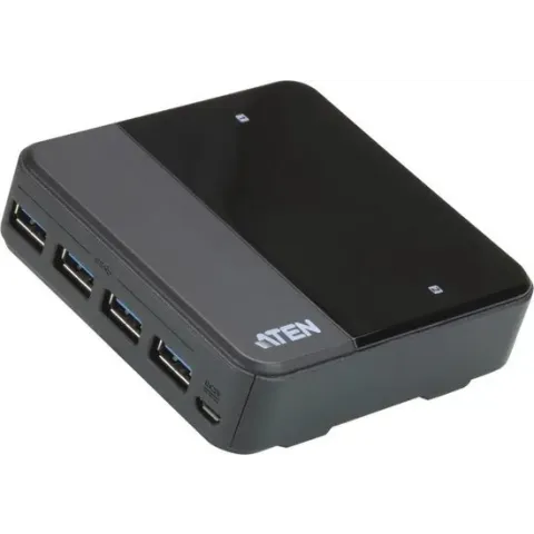 USB Schakelaar 2x USB-B Female - 4x USB 3.0 A Female Zwart
