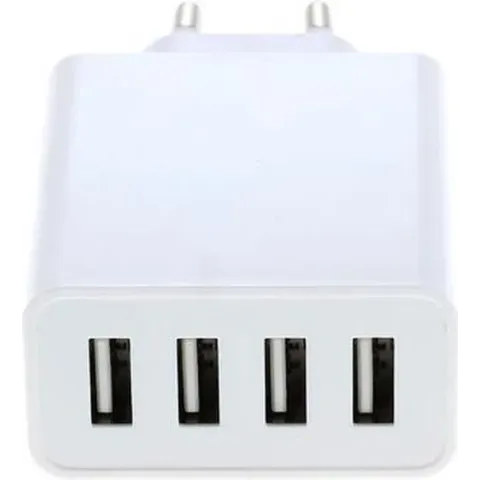 USB thuislader met 4 poorten - Smart IC - 5A / wit