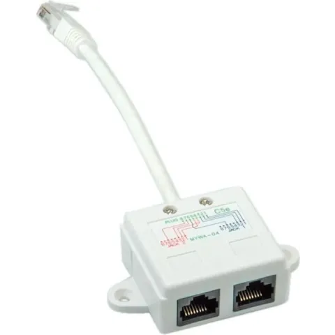 UTP CAT5 RJ45 combiner/splitter (versie 2) - 0,15 meter