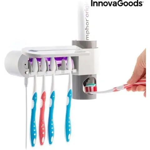 UV Tandenborstelsterilisator en Tandpastadispenser - Smiluv InnovaGoods