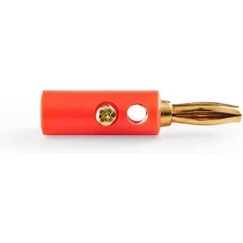 Valueline BC-004 Banana (M) Rood kabel-connector