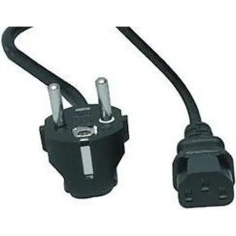 Valueline stroomkabel Schuko gehoekt mannelijk - IEC-320-C13 5,00 m zwart