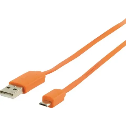 Valueline - USB 2.0 A naar Micro B Kabel - Oranje - 1 meter