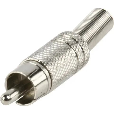 Valueline - Valueline CC-010 Rca Plug + Prt. Metaal Verguld Rood - 30 Dagen Niet Goed Geld Terug