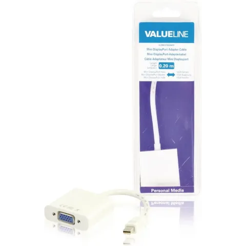 Valueline VLMB37850W02 kabeladapter/verloopstukje Mini DisplayPort VGA Wit