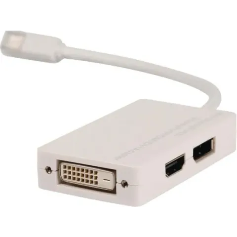 Valueline VLMP37460W0.20 kabeladapter/verloopstukje Mini DisplayPort DVI, DP, HDMI Wit