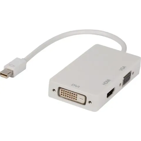 Valueline VLMP37465W0.20 kabeladapter/verloopstukje Mini DisplayPort DVI, VGA, HDMI Wit
