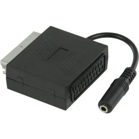 Valueline VLVP31930B02 kabeladapter/verloopstukje Scart + 3.5mm Scart Zwart