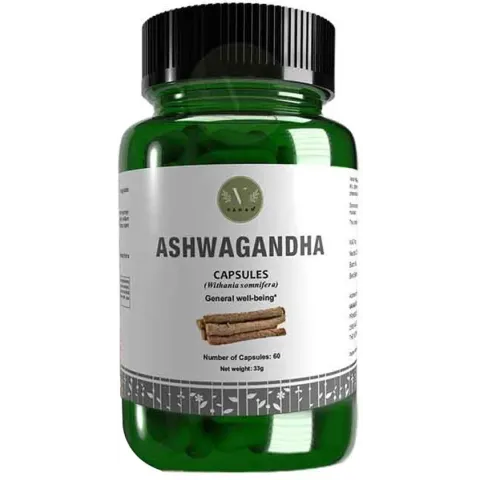 Vanan, Ashwagandha, 60 caps, Vegan, Ayurvedisch voedingssupplement, algemeen welzijn