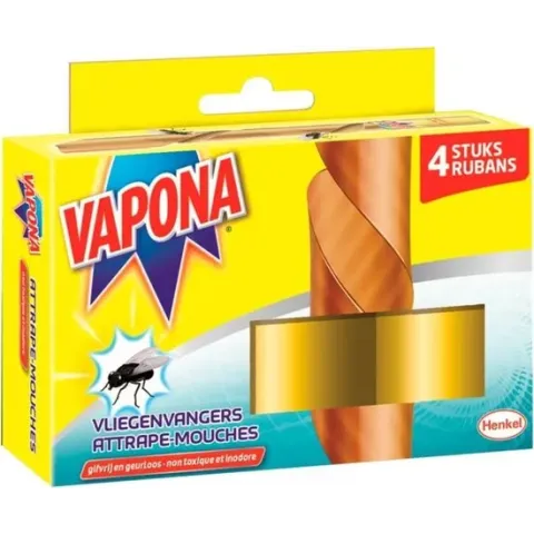 VAPONA Insectenbestrijding - Vliegenvangers - Vliegenval - 4 stuks