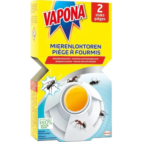 VAPONA Mierenbestrijding - Volcano Mierenloktoren - Mierenlokdoos - 2 stuks