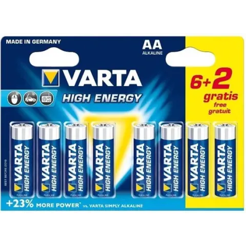 Varta AA High Energy Batterijen - 8 stuks