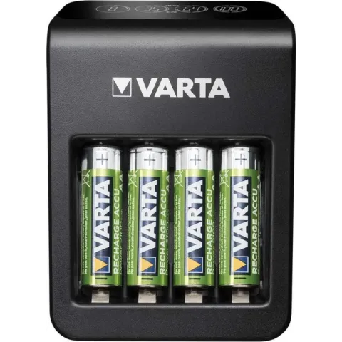 Varta Batterij oplader - LCD Plug Charger inclusief 4x AA 2100 mAh