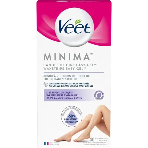 Veet Ontharingsstrips - Benen & Lichaam - Hypoallergene Minima - 40 stuks