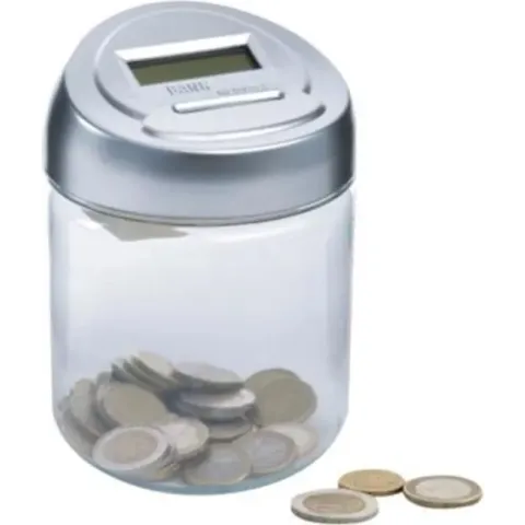 Velleman Spaarpot Met Digitale Teller 15 X 10 Cm Transparant