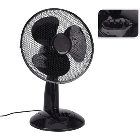 Ventilator Tafelmodel 30 cm zwart