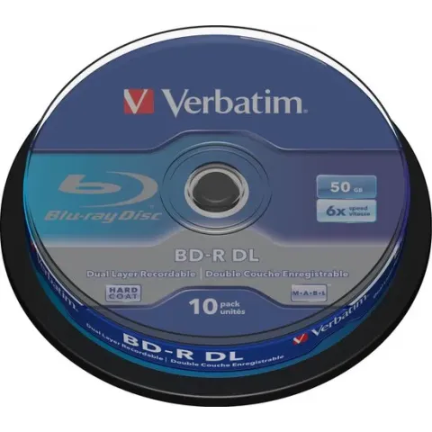 Verbatim BD-R DL 50GB 6x SP WHITE BLUE SURFACE - Rohling