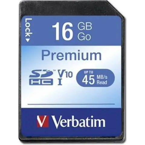 Verbatim Premium flashgeheugen 16 GB SDHC Klasse 10