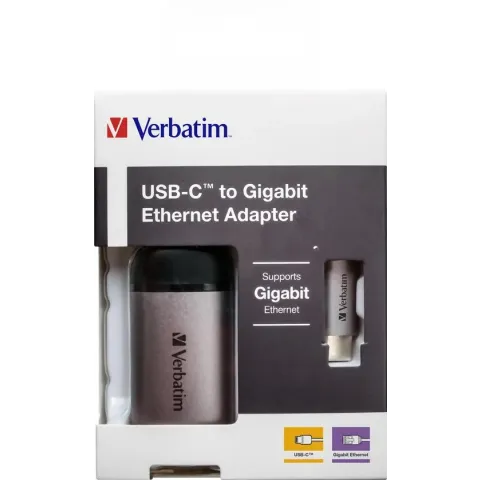 Verbatim USB-C™ Adapter [1x USB-C stekker - 1x RJ45-bus] 49146
