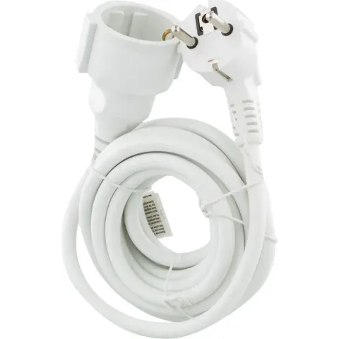 Verlengsnoer - randaarde - 2500W - 3 x 1.5 mm² - 3 m - wit