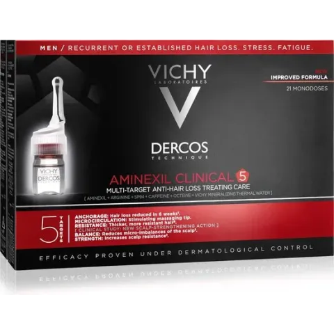 Vichy Dercos Aminexil Clinical 5 Anti-Haaruitval Man - 21 ampullen