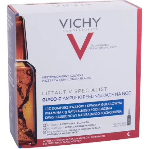 Vichy Liftactiv Specialist Glyco-C Nacht Ampullen - 30x1,8ml - serum tegen pigmentvlekken