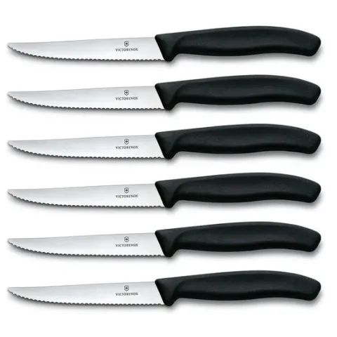 Victorinox Steakmes 6 stuks zwart