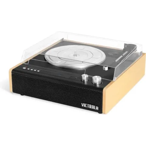 Victrola VTA-72 Eastwood hybride platenspeler met ingebouwde luidspreker en Bluetooth, bamboo