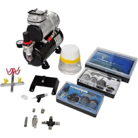 vidaXL - 140284 Compressor - Airbrush set met 3 spuitpistolen