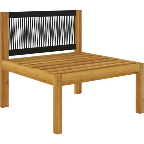 vidaXL 2-delige Loungeset met kussens massief acaciahout