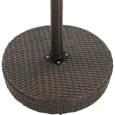 vidaXL 3-delige Tuinbarset met kussens poly rattan bruin