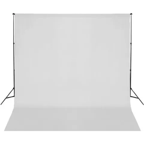 vidaXL Achtergrondondersteuningssysteem 600x300 cm wit