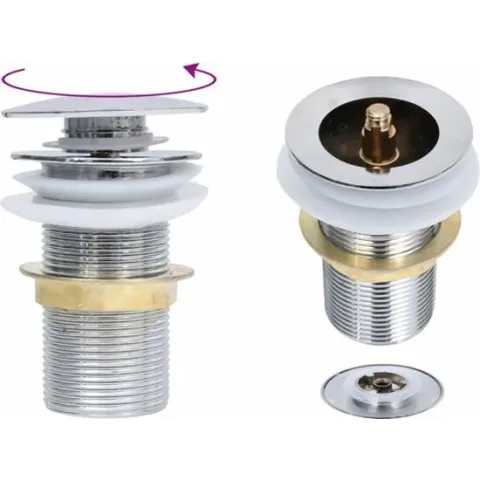 vidaXL Afvoer pop-up zonder overloop 6.4x6.4x9.1 cm chroomkleurig