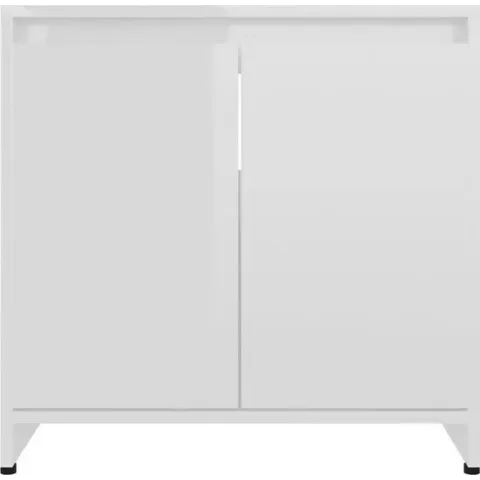 vidaXL Badkamerkast 60x33x58 cm spaanplaat hoogglans wit