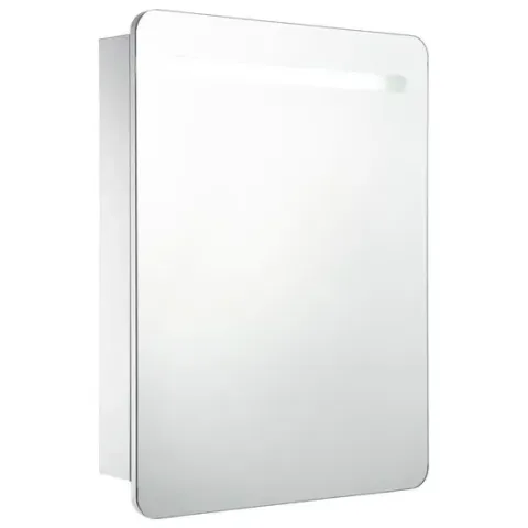 vidaXL Badkamerkastje met spiegel LED 60x11x80 cm