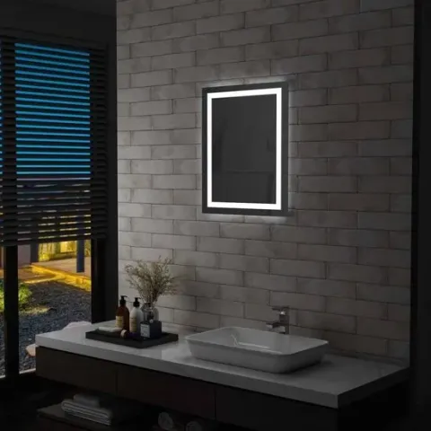 vidaXL Badkamerspiegel LED met aanraaksensor 50x60 cm  VDXL_144729