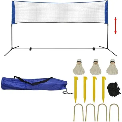 vidaXL Badminton net met shuttles 300x155 cm