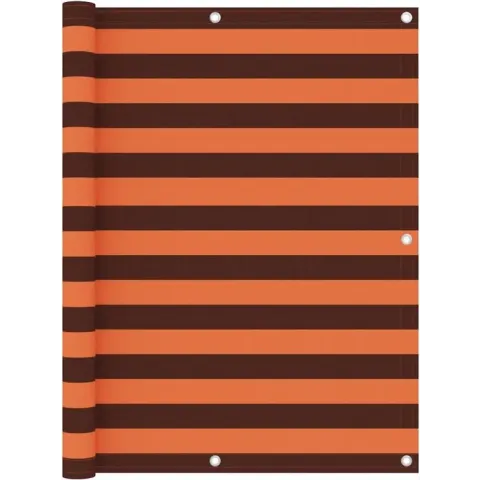 vidaXL Balkonscherm 120x600 cm oxford stof oranje en bruin