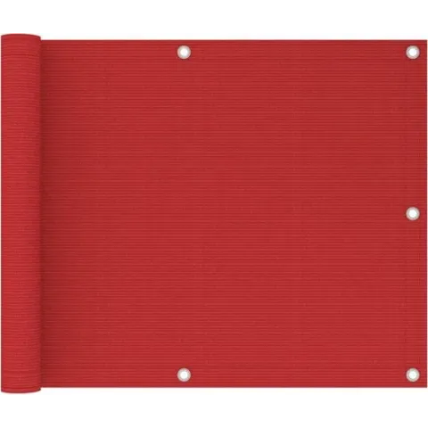 vidaXL Balkonscherm 75x300 cm HDPE rood