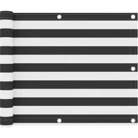 vidaXL Balkonscherm 75x500 cm oxford stof antraciet en wit