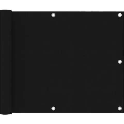vidaXL Balkonscherm 75x500 cm oxford stof zwart